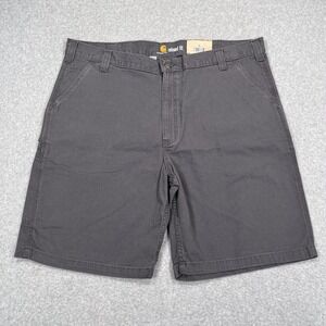 NEW Carhartt Shorts Mens 42 Gray Rugged Flex Rigby Relaxed Fit Canvas‎ Workwear